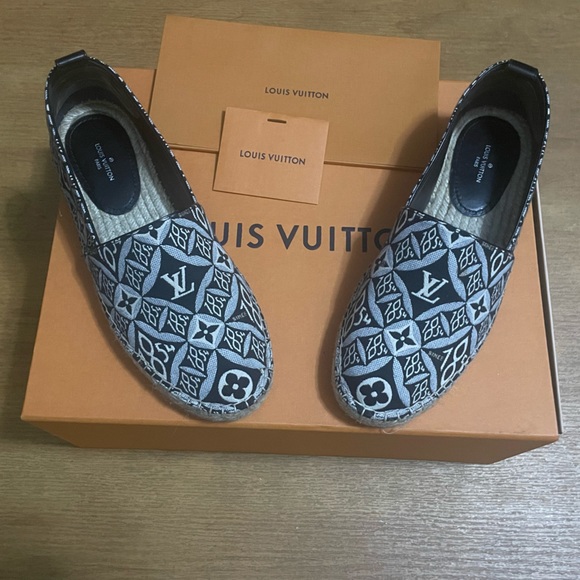 Black & White Louis Vuitton Espadrille - Picture 2 of 7
